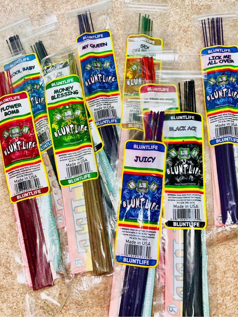 BluntLife 10.5" Incense Sticks 3-Pack Bundle (30 Total)